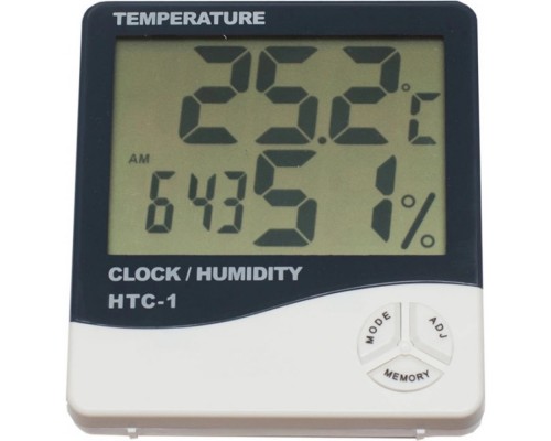 Термометр со встроенными часами и гигрометром T-4