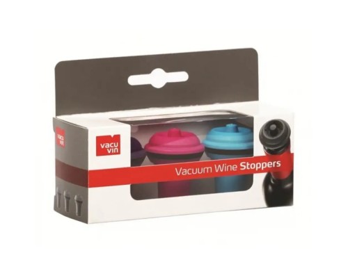 Набор VacuVin Wine Stoppers Set of 3 Pi/Bl/Pu 