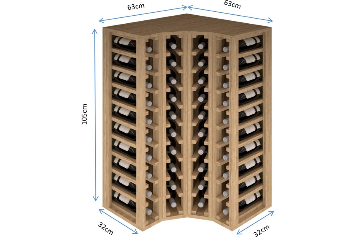 Купить стеллаж для вина из дерева WKS-U1-40 | Интернет-магазин Winekeys