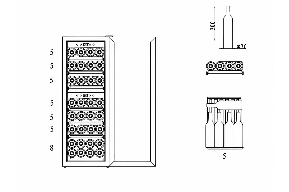 Винный шкаф размеры