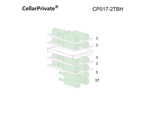 Винный шкаф Cellar Private CP017-2TBH