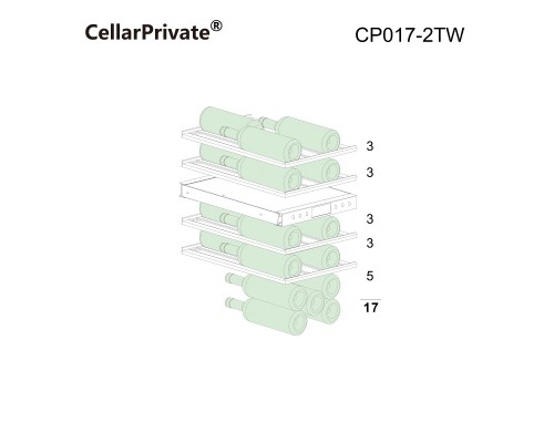 Винный шкаф Cellar Private CP017-2TW