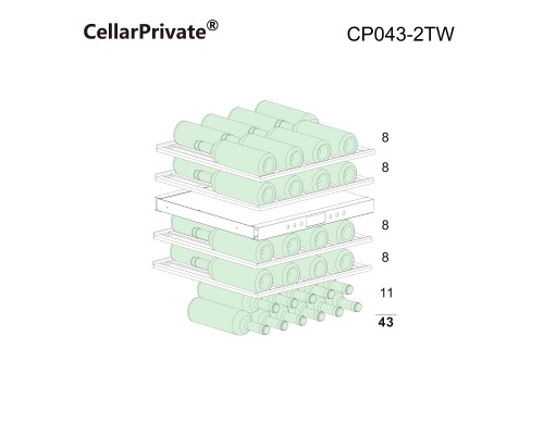Винный шкаф Cellar Private CP043-2TW