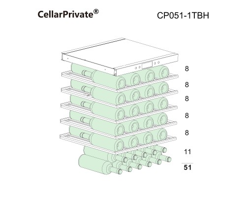 Винный шкаф Cellar Private CP051-1TBH