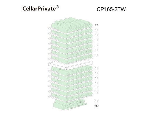 Винный шкаф Cellar Private CP165-2TW
