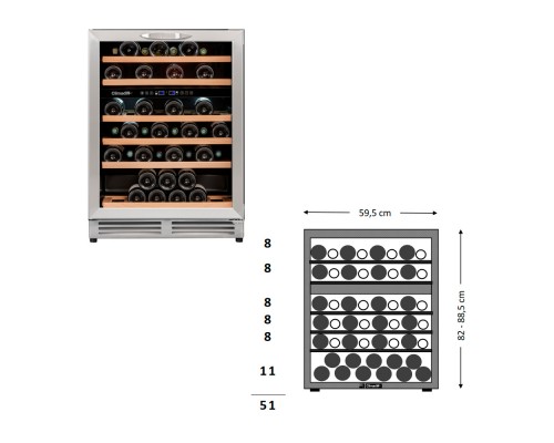 Винный шкаф Climadiff CBU51D1X   