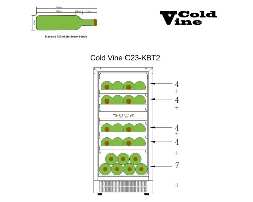 Винный шкаф ColdVine C23-KBT2