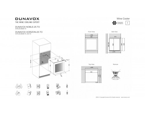 Винный шкаф Dunavox DVN-25.65DB.TO Винный шкаф Dunavox DVN-25.65DB.TO