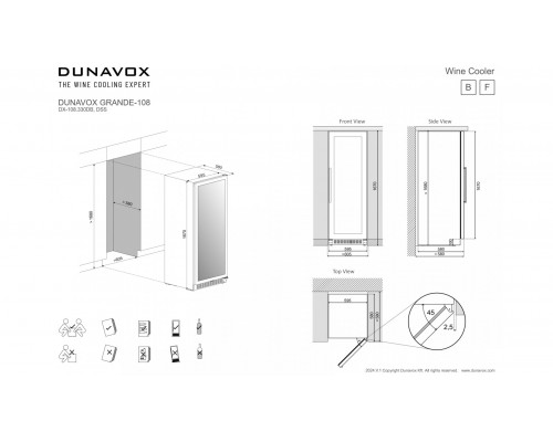 Винный шкаф Dunavox DX-108.330DB
