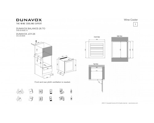 Винный шкаф Dunavox DXB-26.69DB.TO