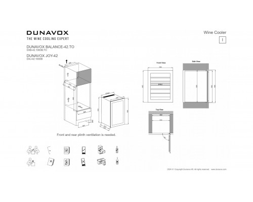 Винный шкаф Dunavox DXJ-42.100DB