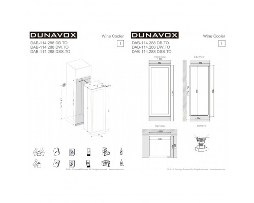 Винный шкаф Dunavox DAB-114.288DSS.TO