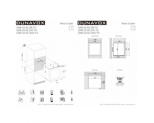 Винный шкаф Dunavox DAB-25.62DB.TO