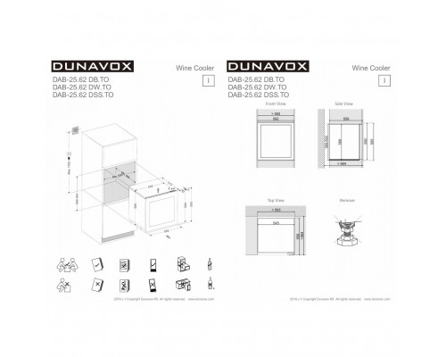 Винный шкаф Dunavox DAB-25.62DSS.TO