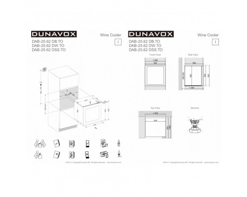 Винный шкаф Dunavox DAB-25.62DW.TO