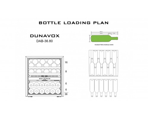 Винный шкаф Dunavox DAB-36.80DW