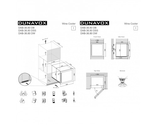 Винный шкаф Dunavox DAB-36.80DW