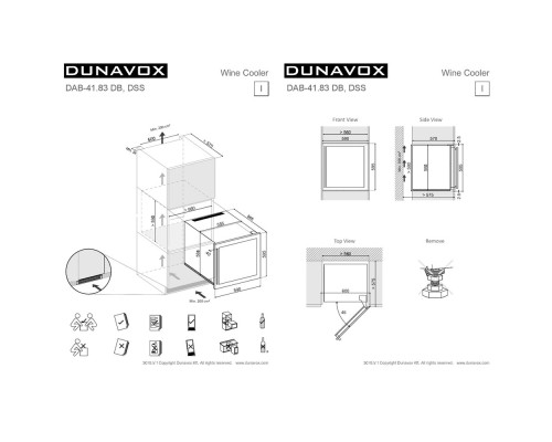 Винный шкаф Dunavox DAB-41.83DB