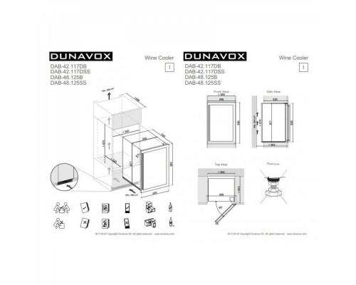 Винный шкаф Dunavox DAB-48.125SS 