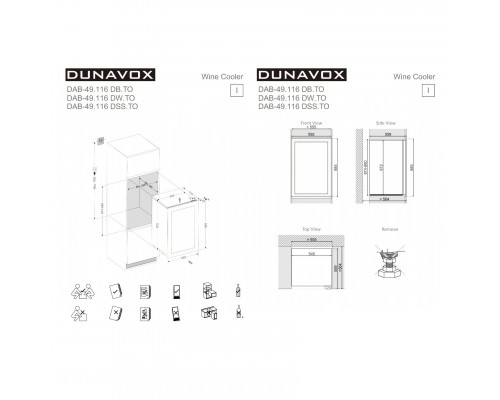 Винный шкаф Dunavox DAB-49.116DB.TO 