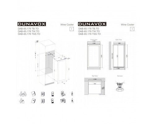 Винный шкаф Dunavox DAB-65.178TB.TO 