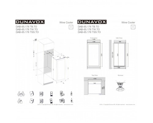 Винный шкаф Dunavox DAB-65.178TSS.TO 