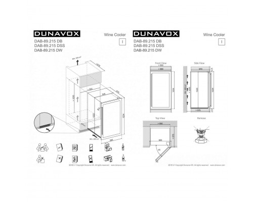 Винный шкаф Dunavox DAB-89.215DW