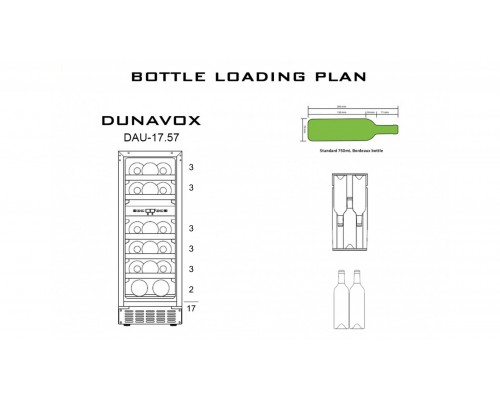 Винный шкаф Dunavox DAU-17.57DB