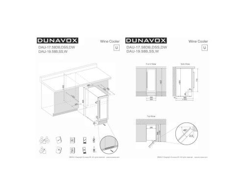 Винный шкаф Dunavox DAU-17.58DB