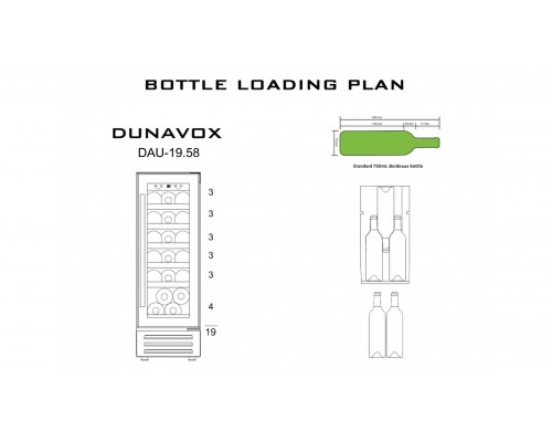 Винный шкаф Dunavox DAU-19.58W