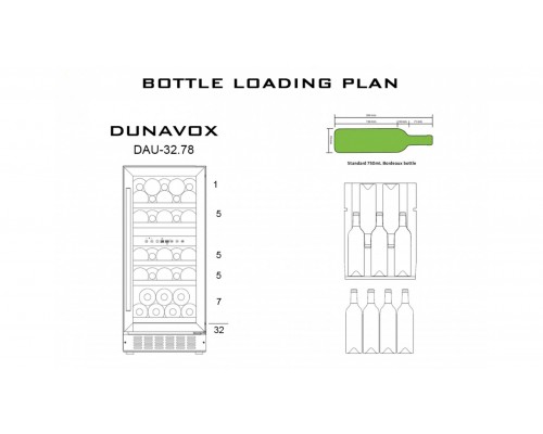 Винный шкаф Dunavox DAU-32.78DB