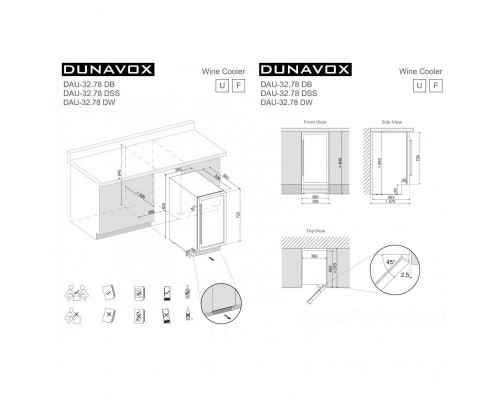 Винный шкаф Dunavox DAU-32.78DB