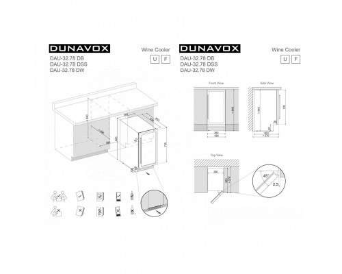 Винный шкаф Dunavox DAU-32.78DSS