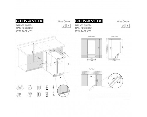 Винный шкаф Dunavox DAU-32.78DW