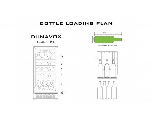 Винный шкаф Dunavox DAU-32.81B уценка