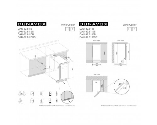 Винный шкаф Dunavox DAU-32.81SS уценка