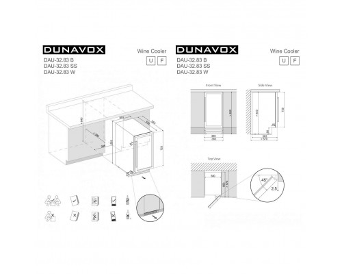 Винный шкаф Dunavox DAU-32.83B