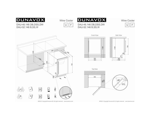 Винный шкаф Dunavox DAU-39.121DB