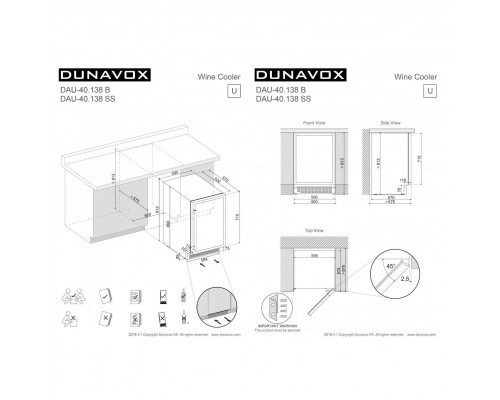 Винный шкаф Dunavox DAU-40.138SS