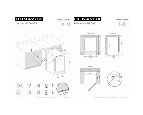 Винный шкаф Dunavox DAU-46.145DSS