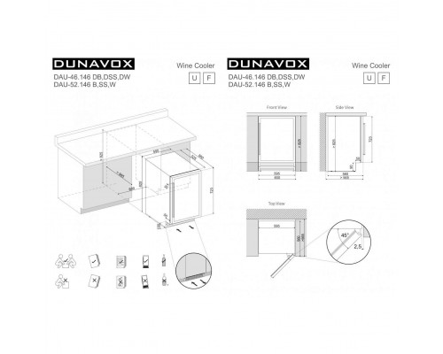 Винный шкаф Dunavox DAU-46.146DSS