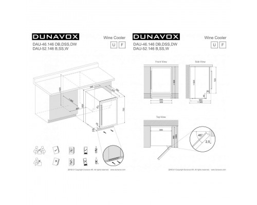 Винный шкаф Dunavox DAU-52.146B