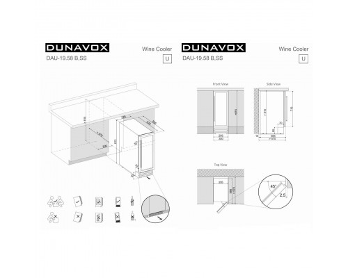 Винный шкаф Dunavox DAU-19.58B