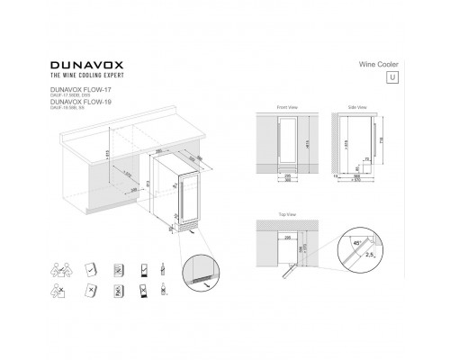 Винный шкаф Dunavox DAUF-17.58DSS