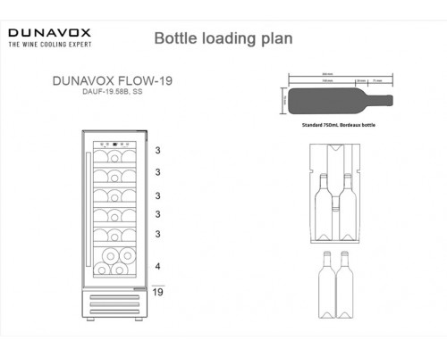 Винный шкаф Dunavox DAUF-19.58SS