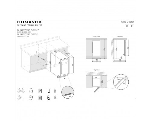 Винный шкаф Dunavox DAUF-32.78DSS