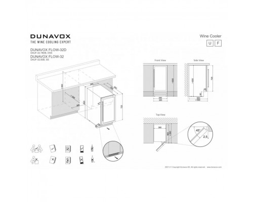 Винный шкаф Dunavox DAUF-32.83B