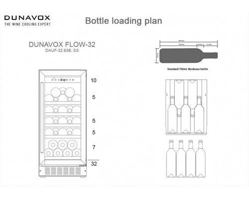 Винный шкаф Dunavox DAUF-32.83B