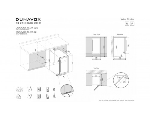 Винный шкаф Dunavox DAUF-32.83B