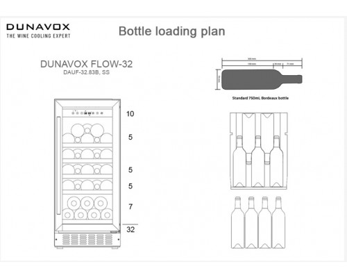 Винный шкаф Dunavox DAUF-32.83SS